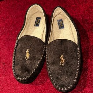 Polo Ralph Lauren Men’s Suede slippers - Brown - size 11 -gently used